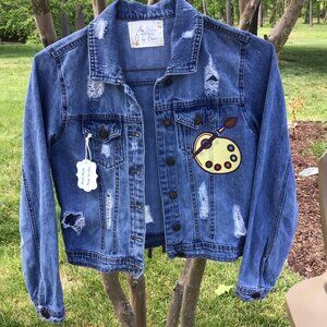 Jean Jacket upscaled left front pocket and back